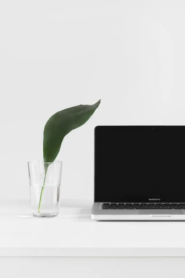 Laptop on a desk