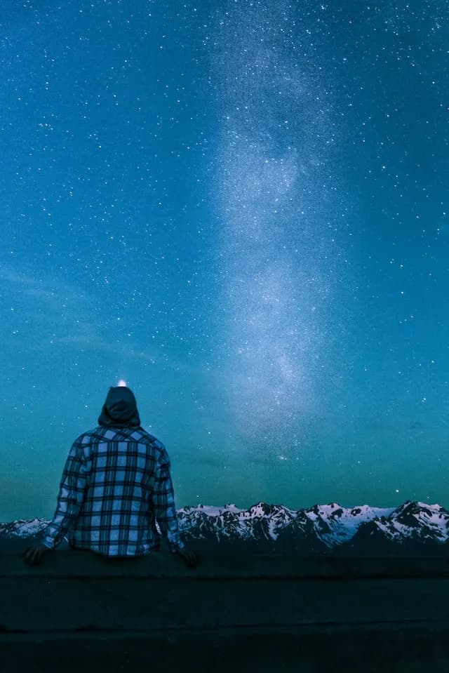 Man looking at the stars