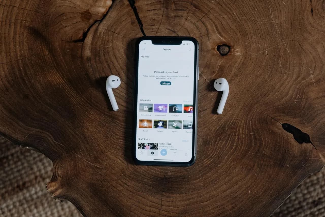 Web application and headphones